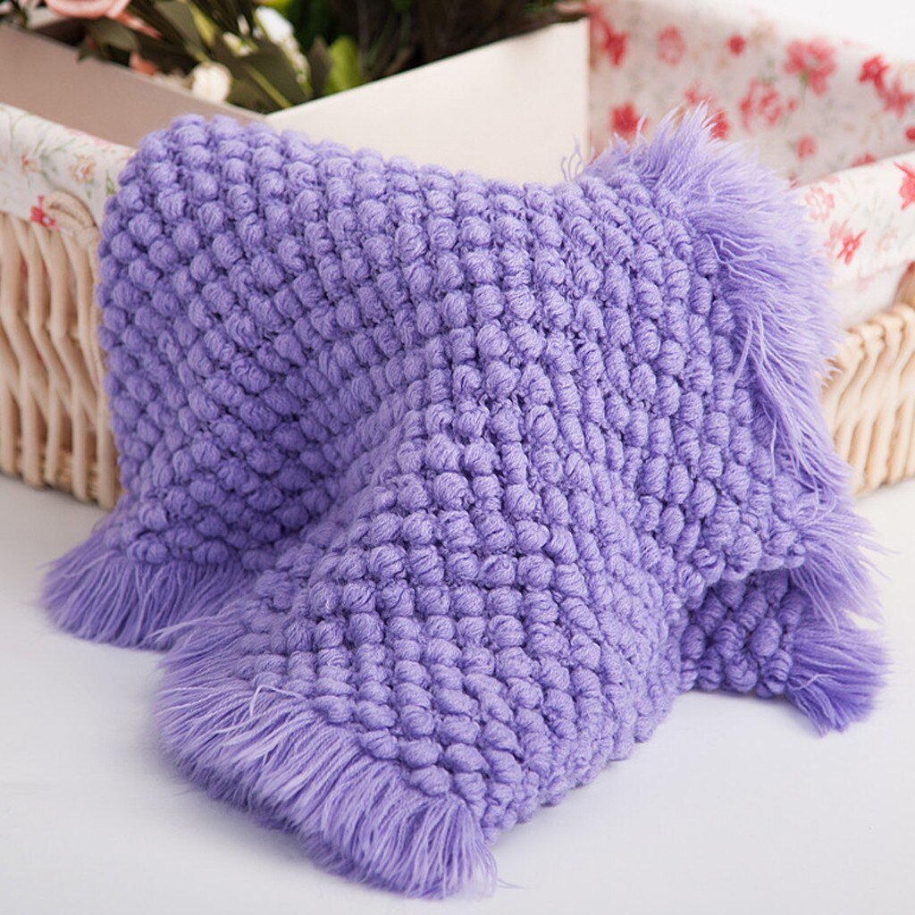 Manta para bebé SAGACE, de piña bonito, manta para fotos atrezos para fotografía de bebés, manta suave para niña recién nacida, manta para bebé: Dark Purple