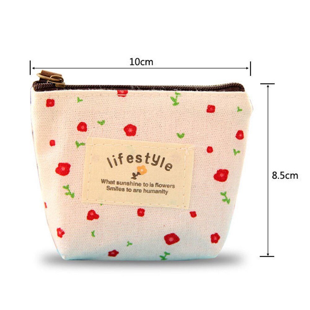 Ladies Portable Wallet Zipper Closure Fashionable Key Purse Card Holder Wallet Make up Pouch Bag