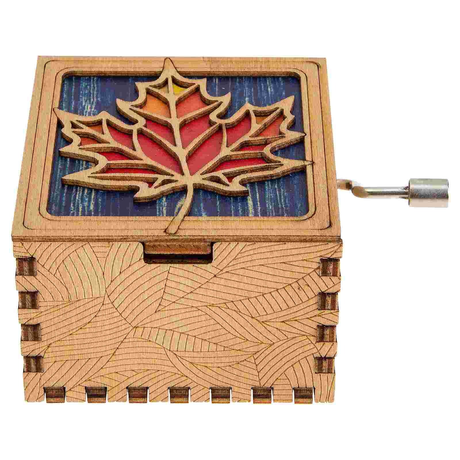 Wood Craft Musical Box Vintage Musical Box Hand Crank Musical Box