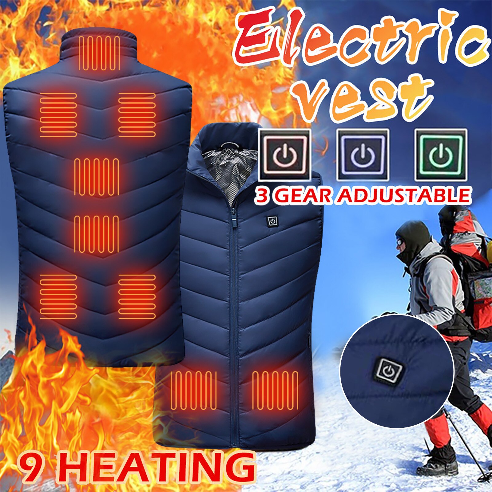 Clever draussen Warme Kleidung Beheizten Für Reiten Skifahren Angeln Ladung Über Beheizte Mantel draussen FlexibleThermal Winter Warme Jacke