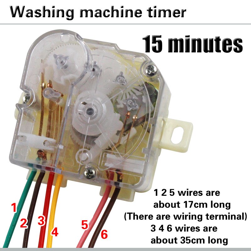 6-line 180 degree inclined ear Washing machine timer switch Wash timer Semi-automatic double-cylinder washing machine