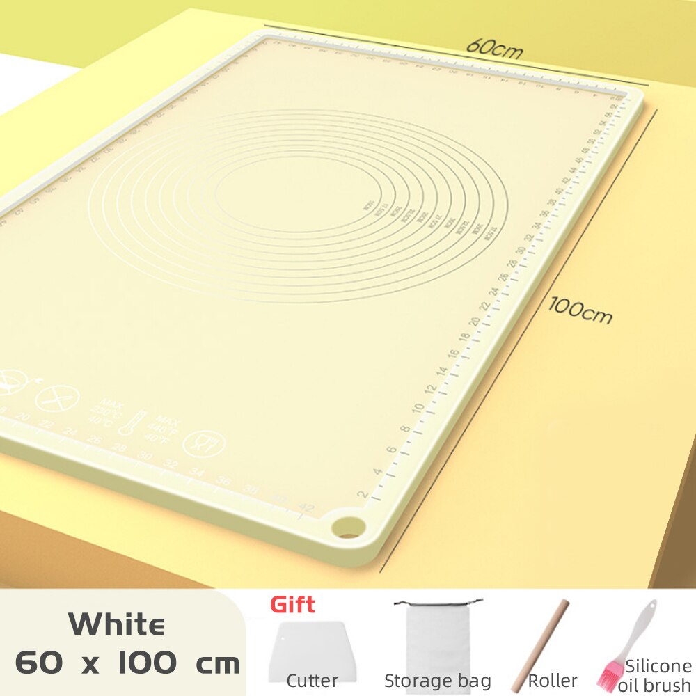 Tappetino per impastare in silicone ultra grande 80*60 tavole per pasticceria foglio antiaderente fuori misura trasparente strumento per pasticceria da cucina