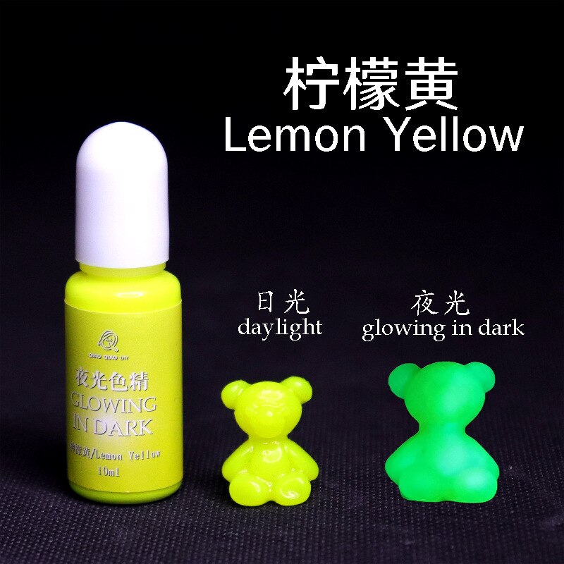 Luminous UV Resin Polarization Liquid Dye Resin Epoxy For DIY Jewelry Making Crafts Coloring Dye Colorant: lemon yellow