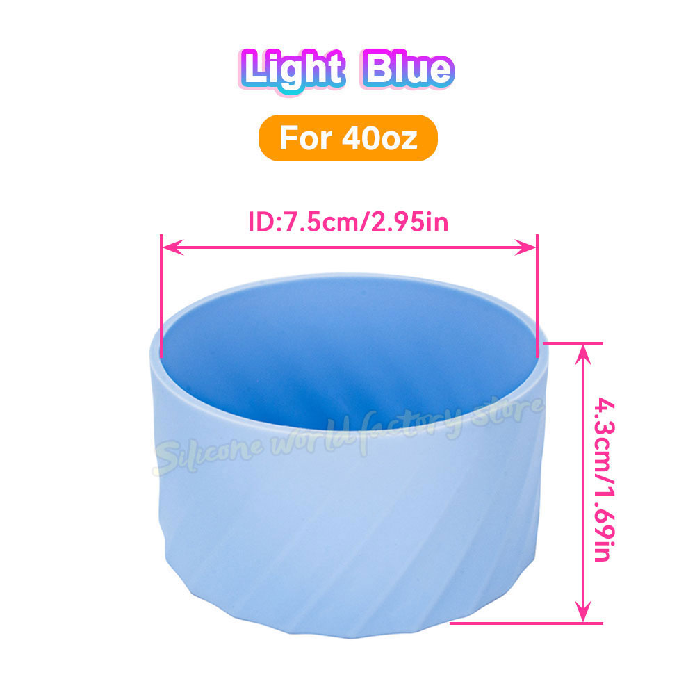 SW 40oz/30oz Silicone Cup Bottom Cover for Stanley Adventure Quencher Tumbler for IceFlow Flip Straw Water Bottle Sleeve 7.5/7CM: Gold