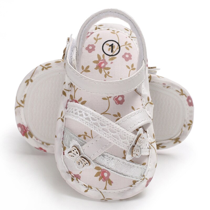 été bébé filles poing marcheurs mignon Floral coton tissu chaussures semelle souple infantile bébé chaussures: C-490-Yellow / 13-18 mois