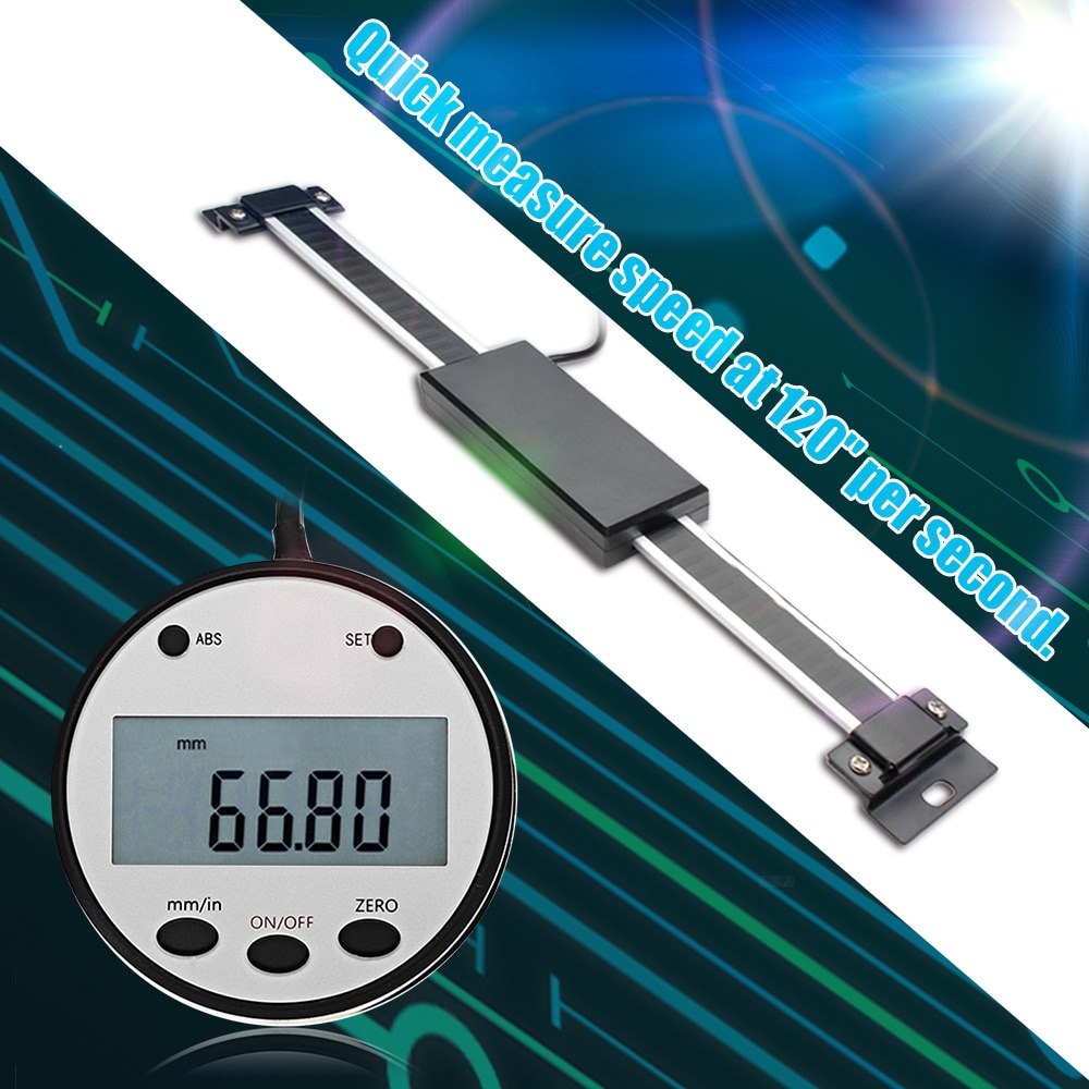 Digital Linear Readout Scale Ruler Vertical Magnetic Remote External Display Ruler Machine Tools Measuring Tool for Mill Lathe
