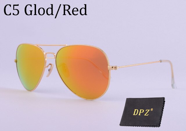 DPZ Glass lenses Gradient women sunglasses men 58mm 3025 Mirror G15 Gafas rayeds Brand sun glasses UV400: C5 no package