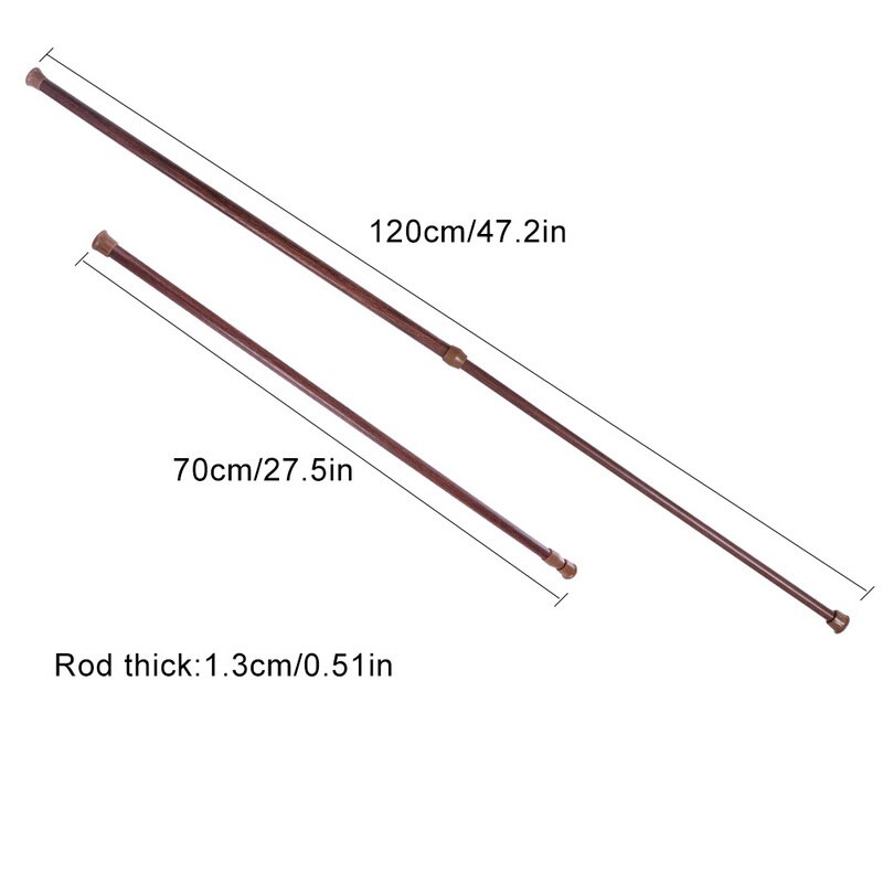 Telescoping Shower Curtain Rods And Accessories Adjustable Extendable Tension Pole Rod Hanger Spring Loaded Bathroom Product: Wood grain 70-120
