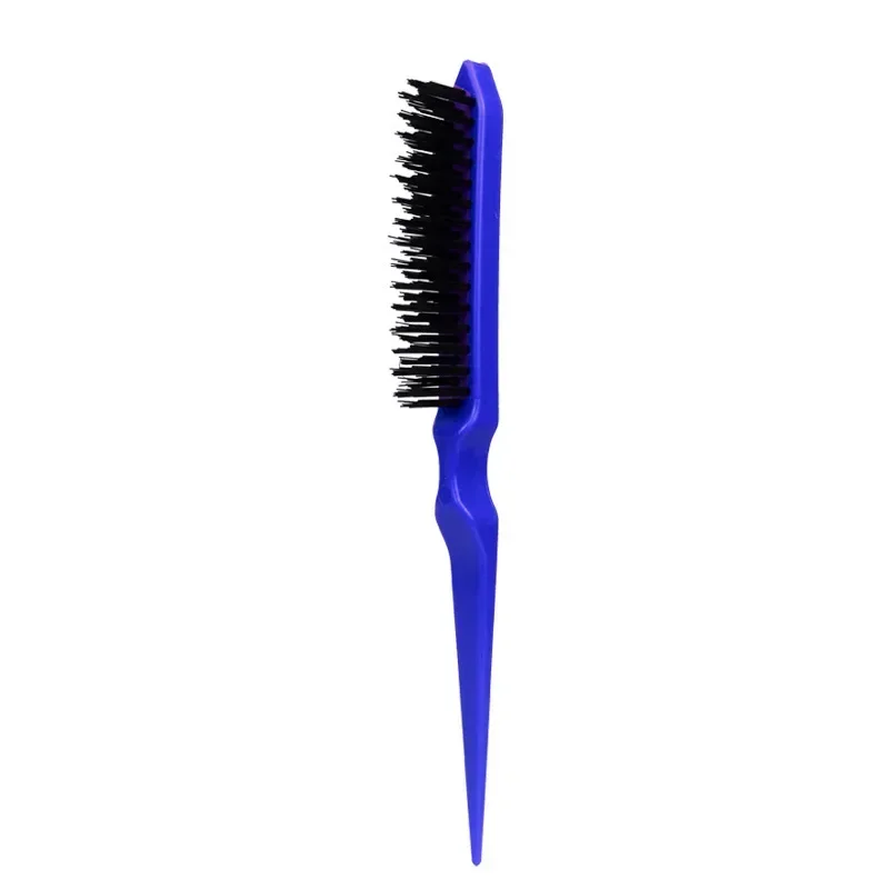 Salon Teasing Back Hair DIY Brushes Boar Bristle Wood Slim Line Comb Hairbrush Extension Hairdressing Styling Tools: SKY BLUE