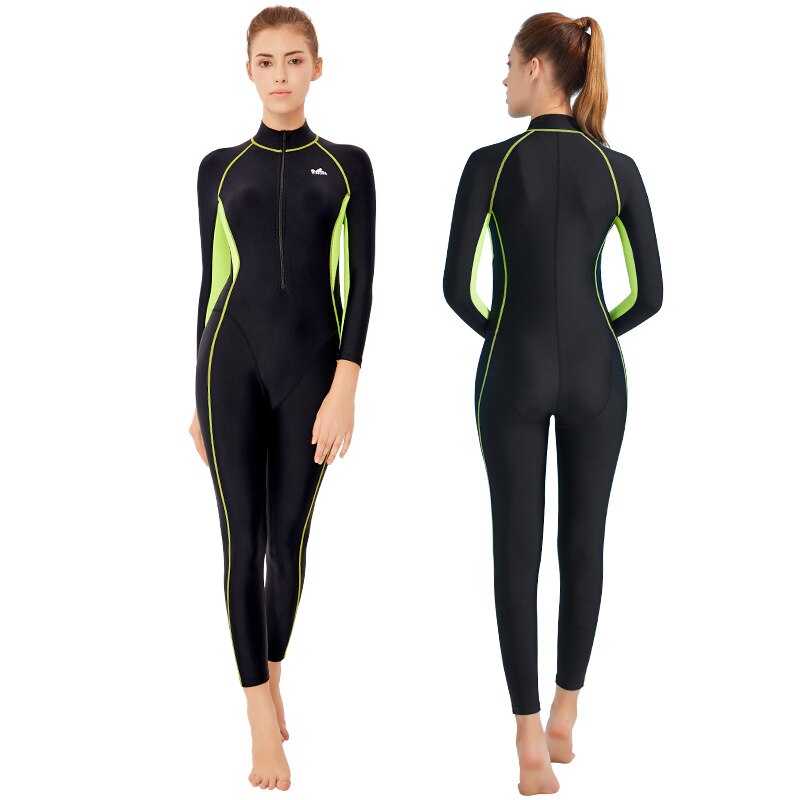 Yingfa-traje de baño de una pieza para mujer, protector solar, de manga larga, para bucear, surf, esnórquel, Medusa: Y2021 / XXL