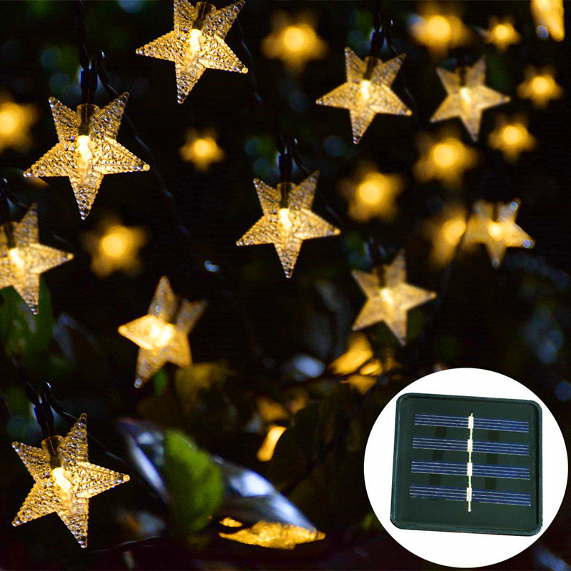 LED Solar Powered Fairy Lights Outdoor Waterproof Solar Star String Lights for Christmas Patio Garden Yard Porch Wedding Decor