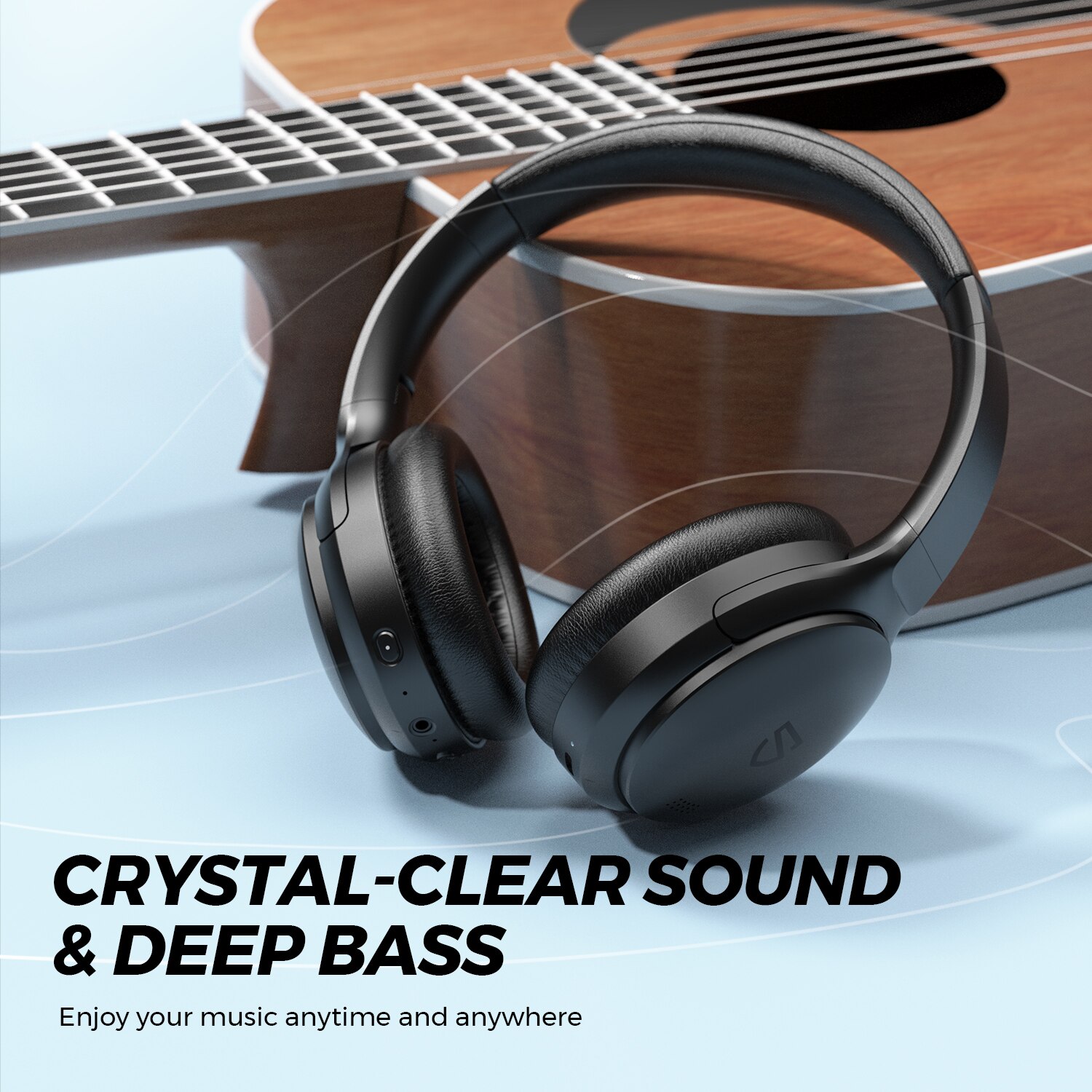 SOUNDPEATS Active Noise Cancelling Headphones Wireless Over Ear Bluetooth Headphones 40H Playtime, Comfortable Fit, Clear Calls