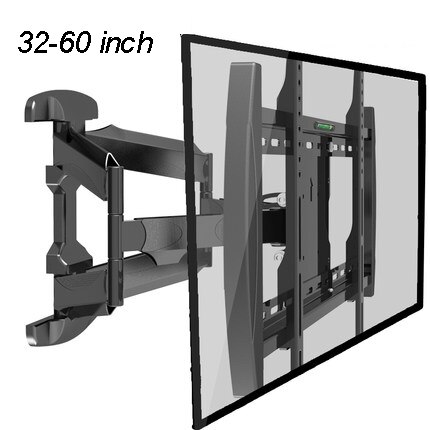32-60 inch Full Motion TV Wall Mount 6 Swing Arms Bracket with Cable Management