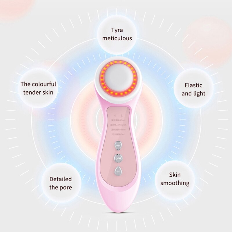 Led ultralyd mini kin rejuvenation rf lifting skønhedsterapi høj intensitet fokuseret dyb rengøring hud anti rynke værktøj
