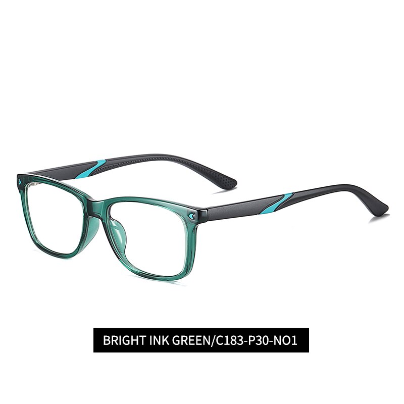 ROUPAI-gafas de sol con luz azul para niños y niñas, anteojos para juegos de ordenador con luz azul, con bloqueo de radiación: Ink green C183-P30