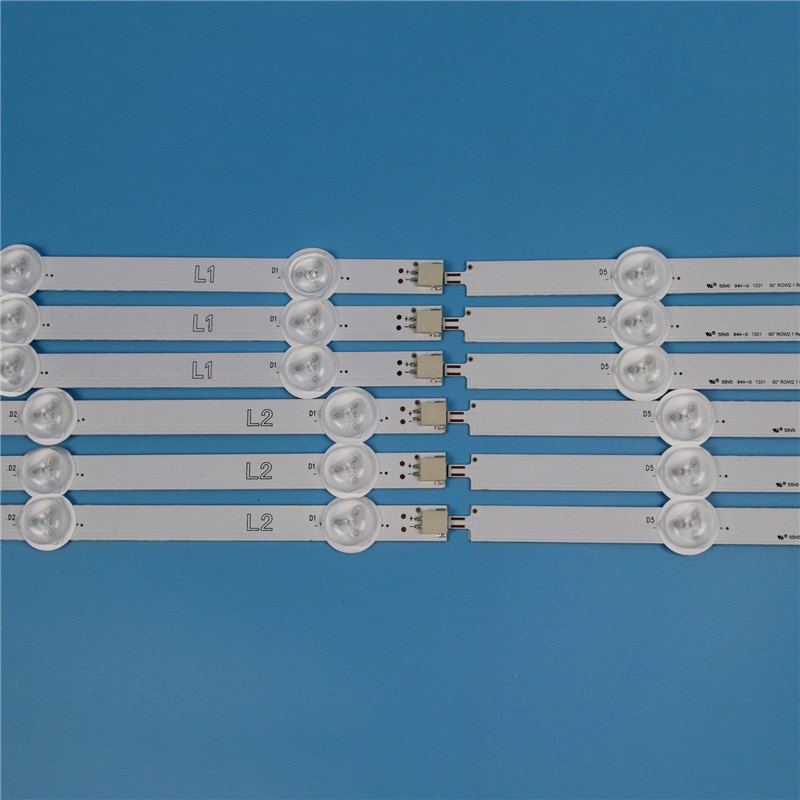 10 lamper 1000mm led bakgrunnslys stripesett for  lg 50 la 620s 50 la 620v 50 la 6208s 50 tommers tv array led strips bakgrunnsbelysning barer lysbånd