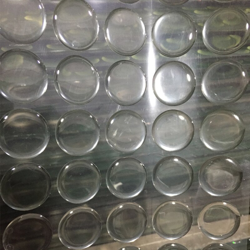 100 stk. 16/20/25mm runde gennemsigtige / flash epoxy klæbende cirkler flaskehætte klistermærker harpiks patch prikker flaskehætte håndværk diy: Gennemsigtig / 16mm 100 stk