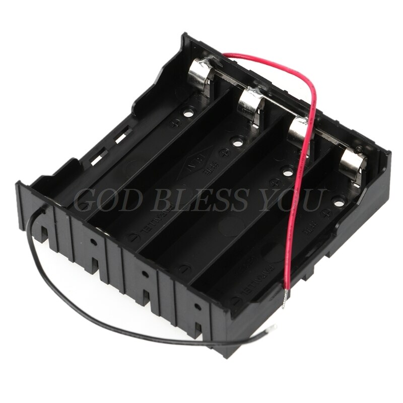 3.7V Parallel 3x 4x 18650 Batteries Holder Box Storage Case Container With Wire: 4 slots