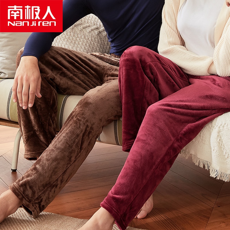 NANJIREN MARKENQUALITÄTS-sexy Flanell Schlaf Hosen Für Frauen Große Größe Hause Schlafanzug Plus Samt Hosen lässig verlieren Schlaf Höschen Hosen Pyjama