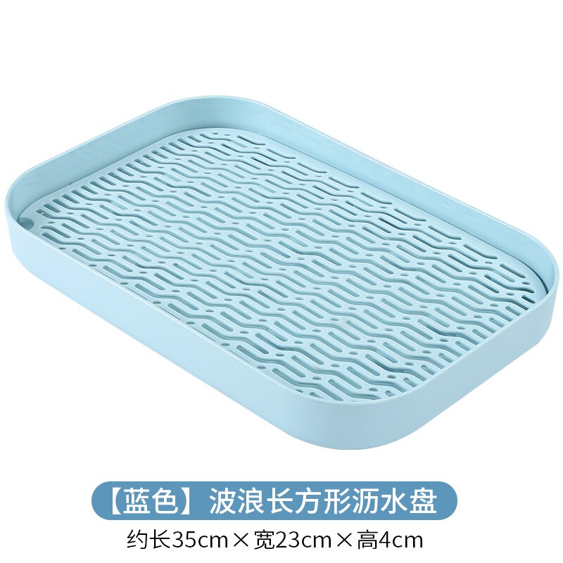 Tea Tray Water Cup Drain Tray Household Living Room Double-layer Rectangular Fruit Tray Plastic Simple Tea Table use for Drink: H