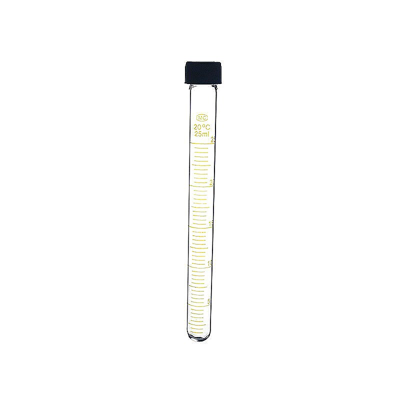 Glass Centrifuge Tube 25 ml Glass Test Tubes With Screw Cap &amp; Scale Resistant High Temperature Tube Diameter 18 mm / 25 mm 5/PK