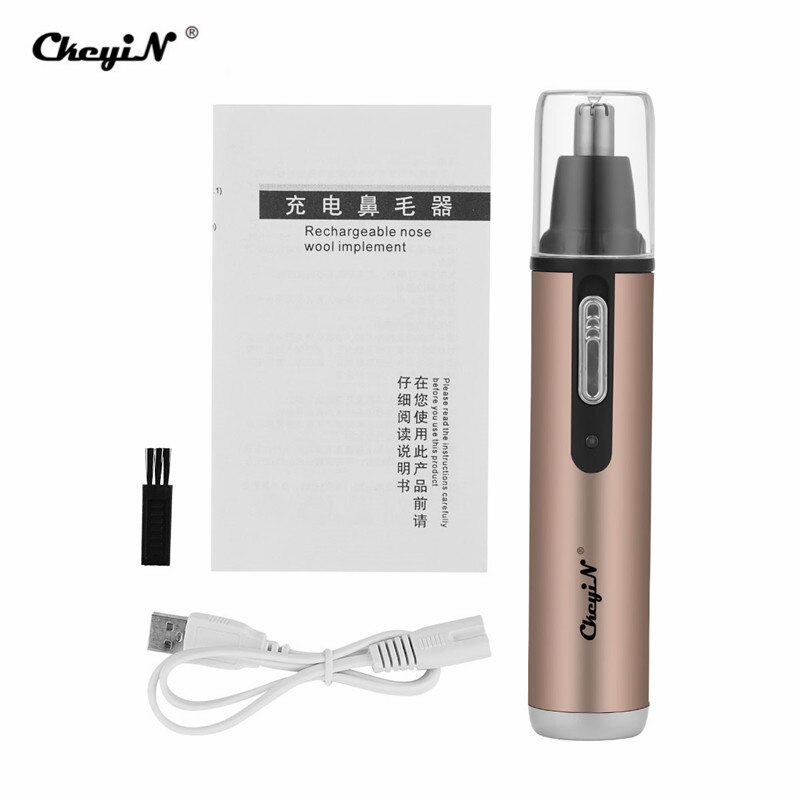 Usb oplaadbare oor- en neushaartrimmer, mini-tondeuse, pijnloze gezichtshaarverwijderaar, neusgattrimmer, wenkbrauwtrimmer, neus-epilator: Default Title