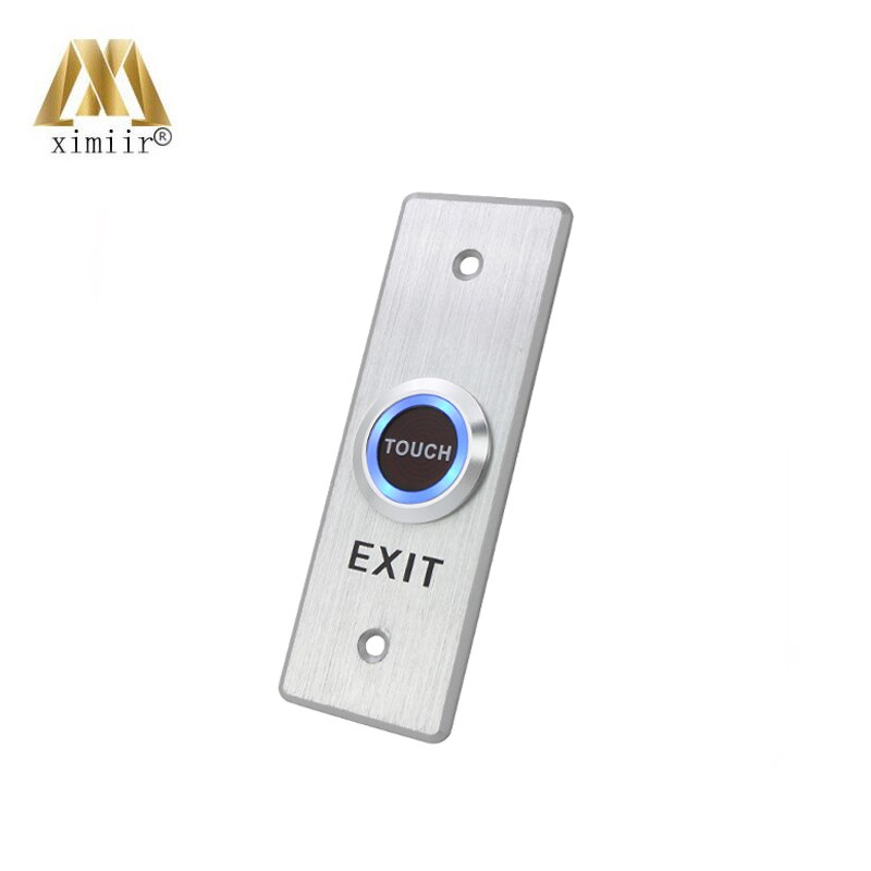 touch exit button switch for access control 304 Stainless Steel exit button with open switch light