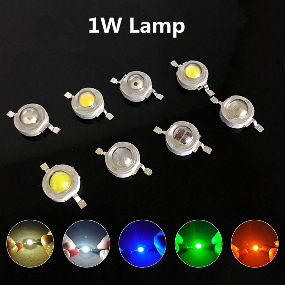 10 Stuks 1W High Power Led Light-Emitting Diode Leds Chip Smd Warm Wit Rood Groen Blauw Geel voor Spotlight Downlight Lamp