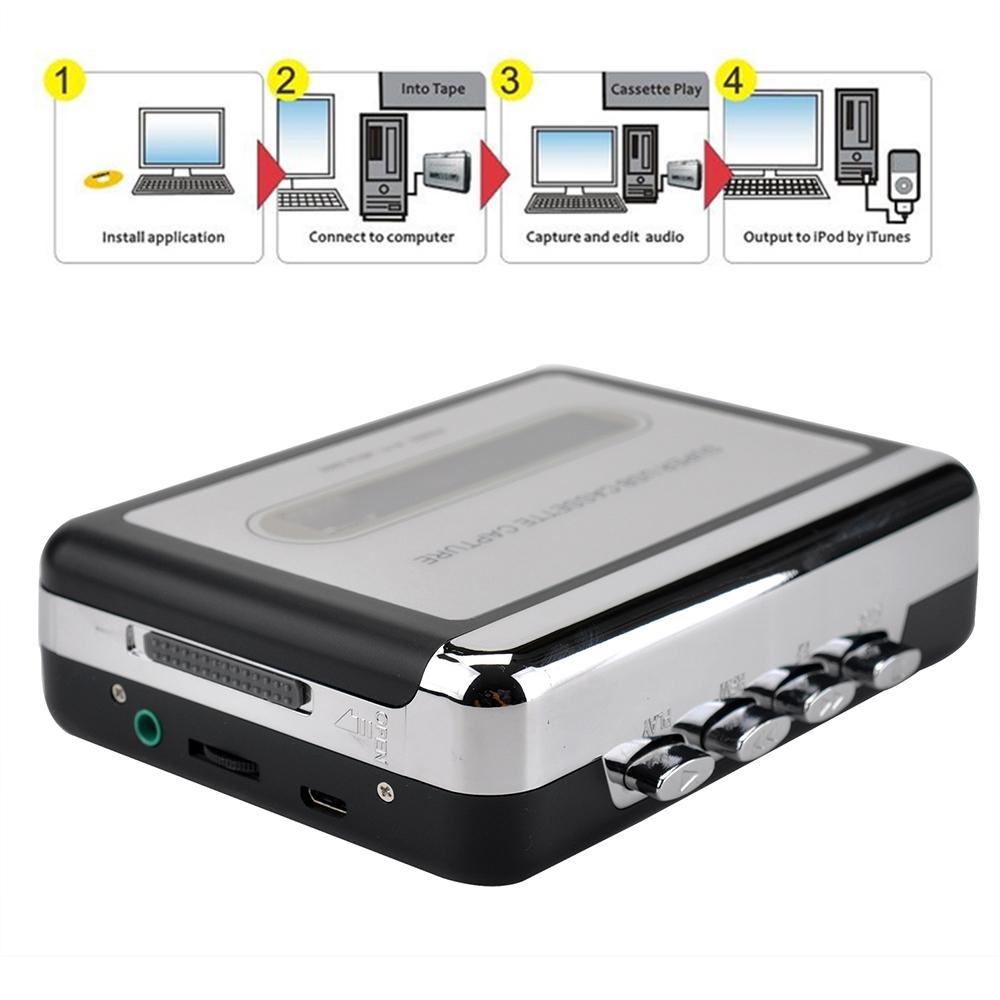 Reproductor de Cassette a Mp3, convertidor de captura, reproductor de Audio, convertidor de cinta en cinta a pc, 1 unidad