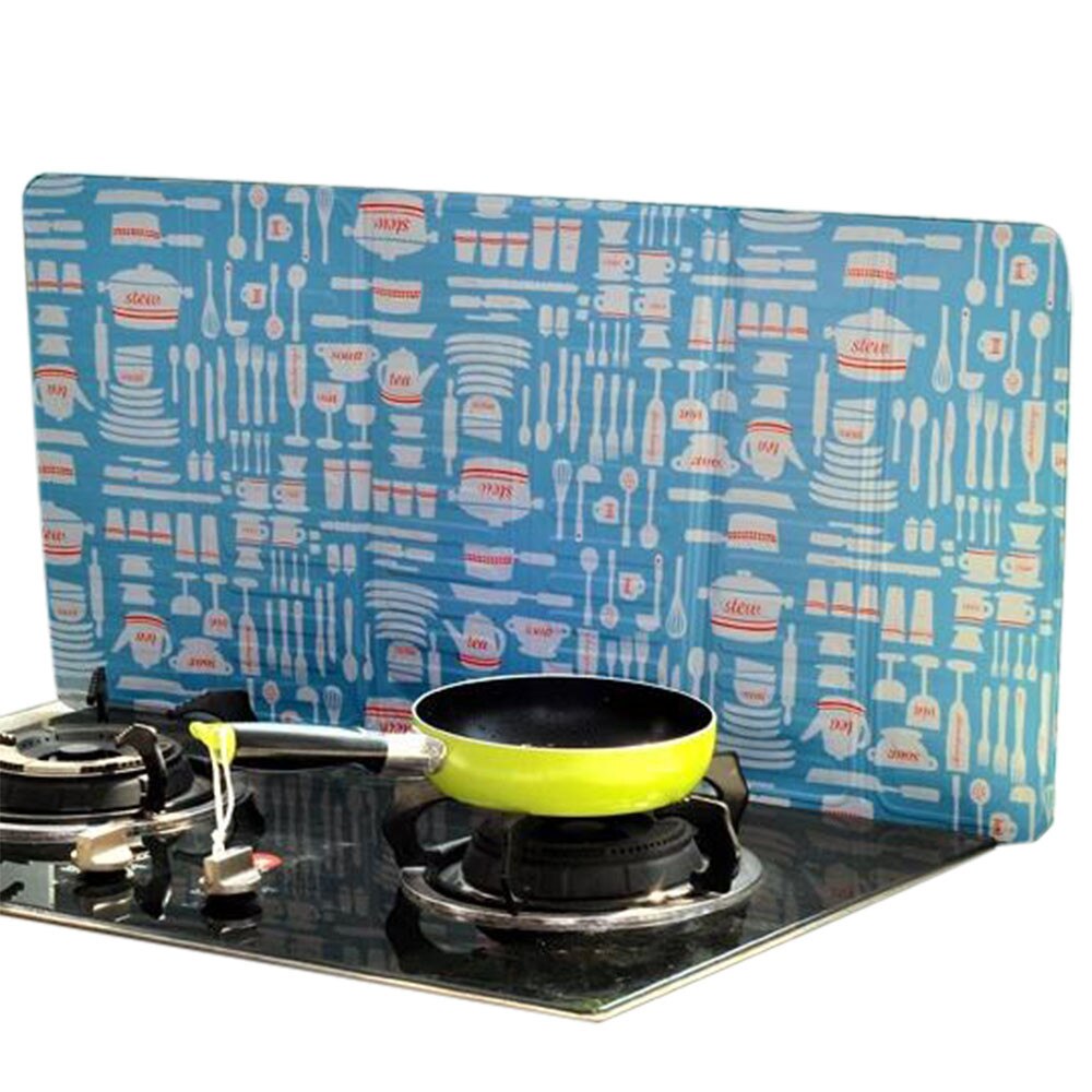 Kitchen Cooker Board Deflector Insulation Board Aluminum Heat Insulation Cooking Prevents Grease Splashing Easy To Clean: Default Title