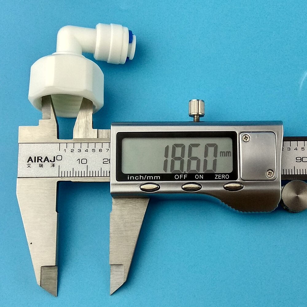 5PCS 1/2" Internal thread to 1/4" Elbow type L RO Water Fitting Tune Quick Connect Reverse Osmosis White elbow connection