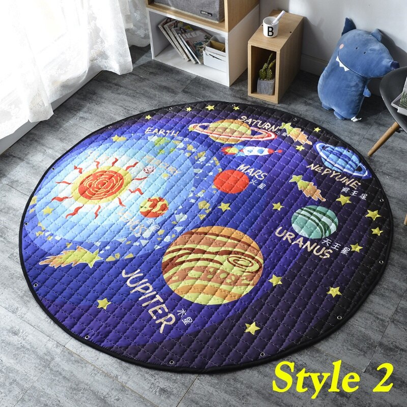 150CM Animal ours renard Lion dessin animé motif bébé jouer tapis antidérapant ramper tapis couverture enfants jouets sac de rangement accessoires Photo: style 2