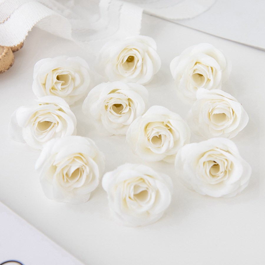 10 Stuks Zijde Kunstbloemen Rozen Hoofden Kerst Tuin Bogen Winkelcentrum Bruiloft Boeket Decoratie Diy Bloem Vaas Accessoire: Roze