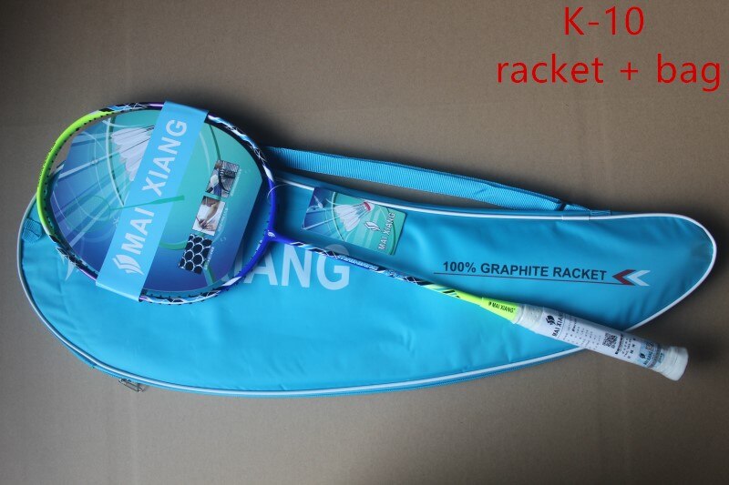K -10 badmintonketchere. high-end carbon mai xiang k -10 badmintonketsjer.: K10 blå tasker