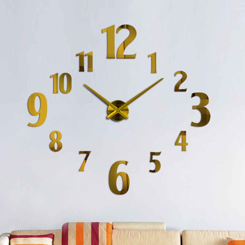 wall clock modern reloj de pared quartz watch large decorative clocks europe living room acrylic 3d stickers