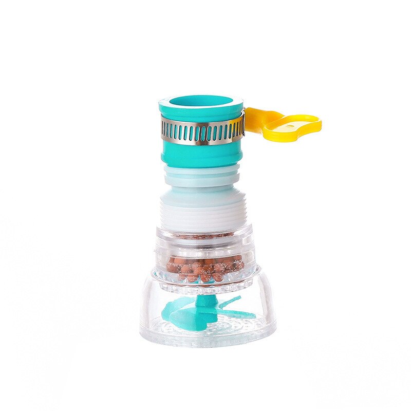 Kraan Roterende Water Dispenser Kan Verlengen Tarwe Rijst Steen Filter Douche Huishouden Keuken Anti-Spatten Filter Waterzuiveraar: 4 generation green