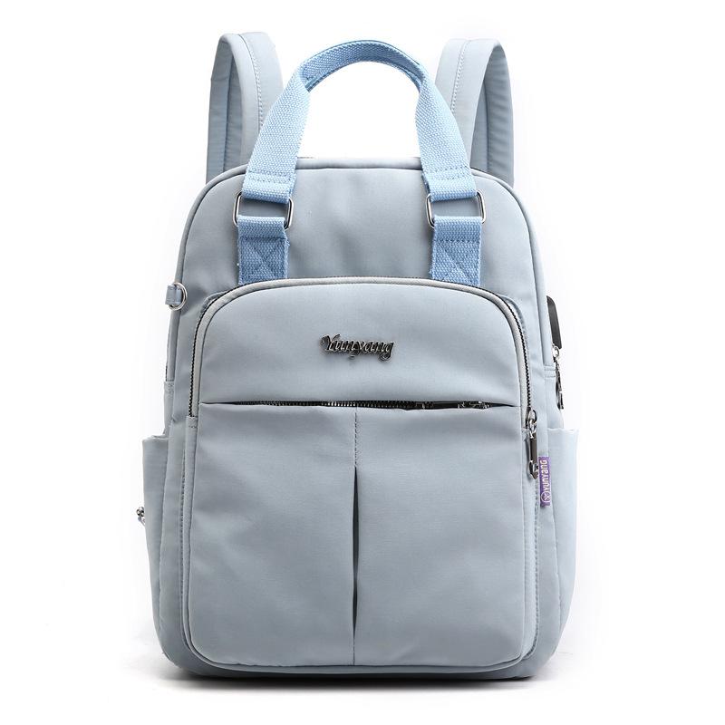 Backpacks Women Large Capacity Women Backpack travel Shoulder Bag Women Backpack: Light blue