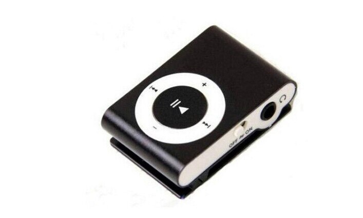 Bærbar metalclip  mp3 afspiller med 5 slikfarver ingen hukommelseskort musikafspiller med tf slot