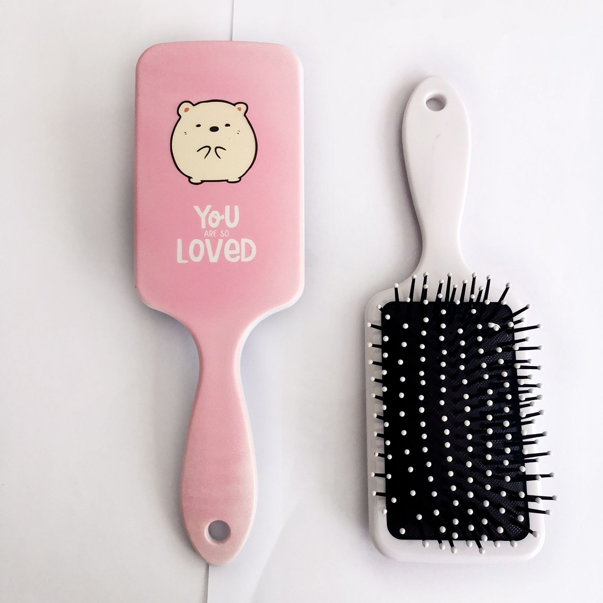 Cartoon printing comb bird cat cartoon hairdressing comb cute plastic comb ice cream air cushion comb: 2