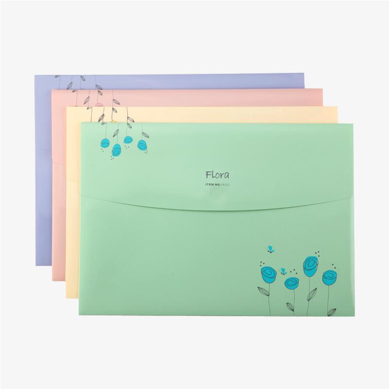 Flora-Carpeta de presentación A4, archivador de papel, conjunto de 4 unidades/lote