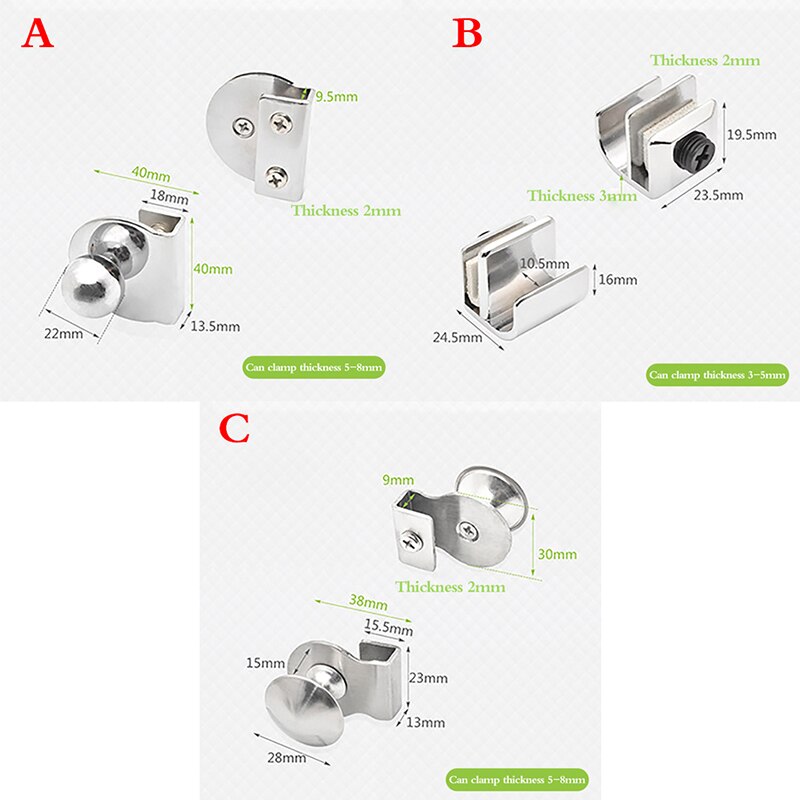 Glass Clip Cabinet Pulls Handle Glass Door Handle Drawer Furniture Clip Pull
