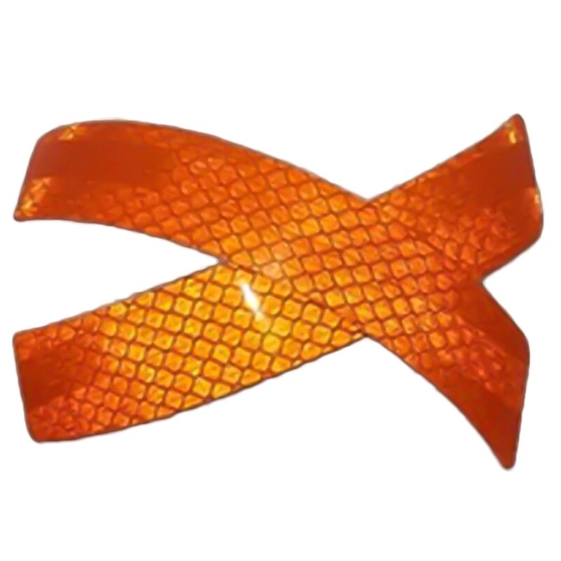 2Pcs/Lot Car Bumper Reflective Warning Strip Decal Stickers Auto Accessory Reflector Stickers Decals Car Styling: Orange