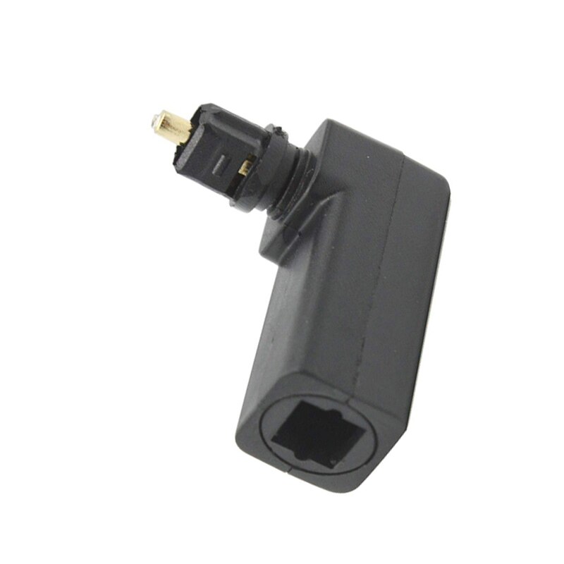 Pack of 2 360 Degree Digital Fiber Optic Toslink Right Angle 90 Degree Female to 3.5 mm Mini Male Optical Audio Connector Adapte