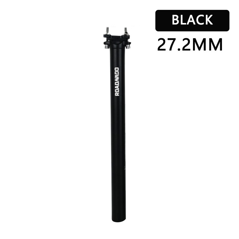 Aluminiumlegering cykel sadelstolpe 27.2/31.6*400mm mountainbike sadelstolpe justerbar hopfällbar road cykel sadelrör mtb sadelstolpe: 27.2 x 400 svart