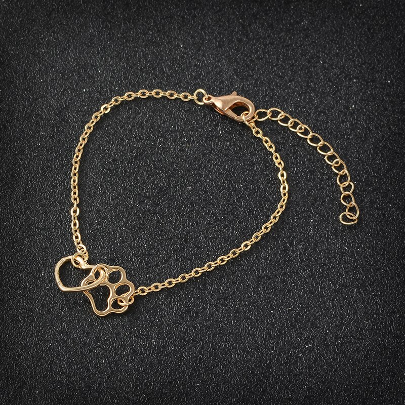 ICH Liebe Mein Haustier Pfote Und Herz handgefertigt Armbinde Einstellbar Armbinde Schmuckstück Ebene Haustier Schmuck für Hund Katze Fans besitzer