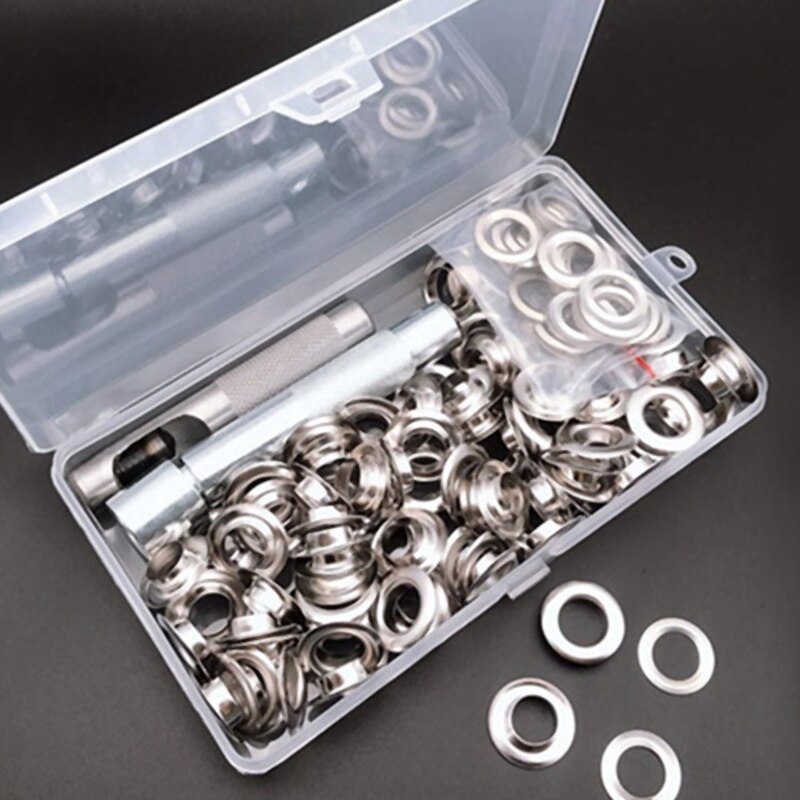 Kit de réparation de bâches de tente, 100 pièces, œillets perforés et bâches, auvent,