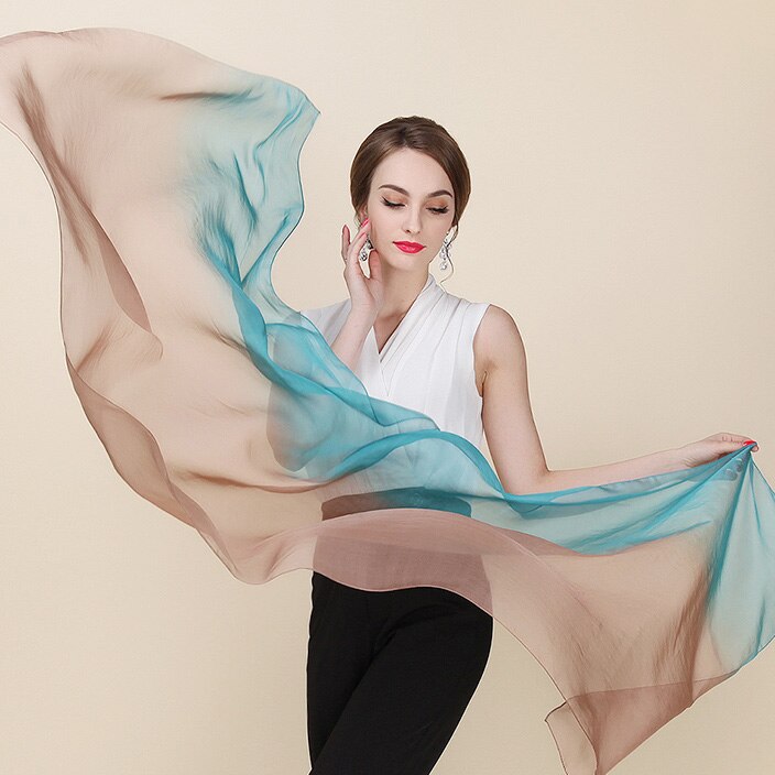 100% moerbei zijde sjaal natuurlijke echte zijde Vrouwen Lange sjaals Sjaal Vrouwelijke hijab wrap effen kleur 180x70 CM: 13