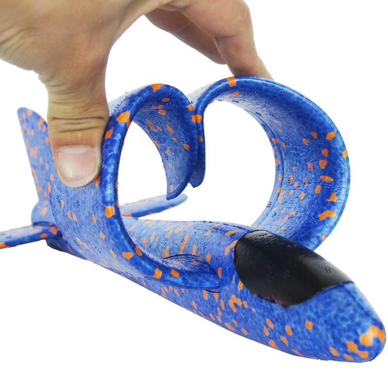 Grand 37cm main jeter avion vol planeur avions EPP mousse avion modèle sac de fête charges enfants jouets en plein air lancement jeu jouet
