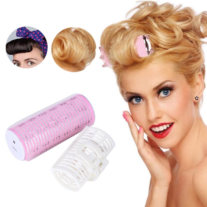 2Pcs/Set USB Heated Self-Adhesive Hair Rollers DIY Curlers Hair Styling Tool Curls Hairdressing Tools