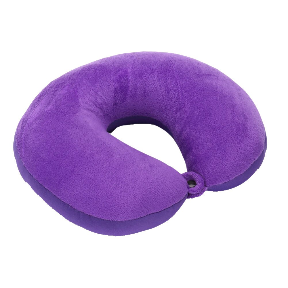 U Shaped Travel Pillow Particles Neck Car Plane Pillows Soft Cushion Home Outdoor Textile DIN889: Purple